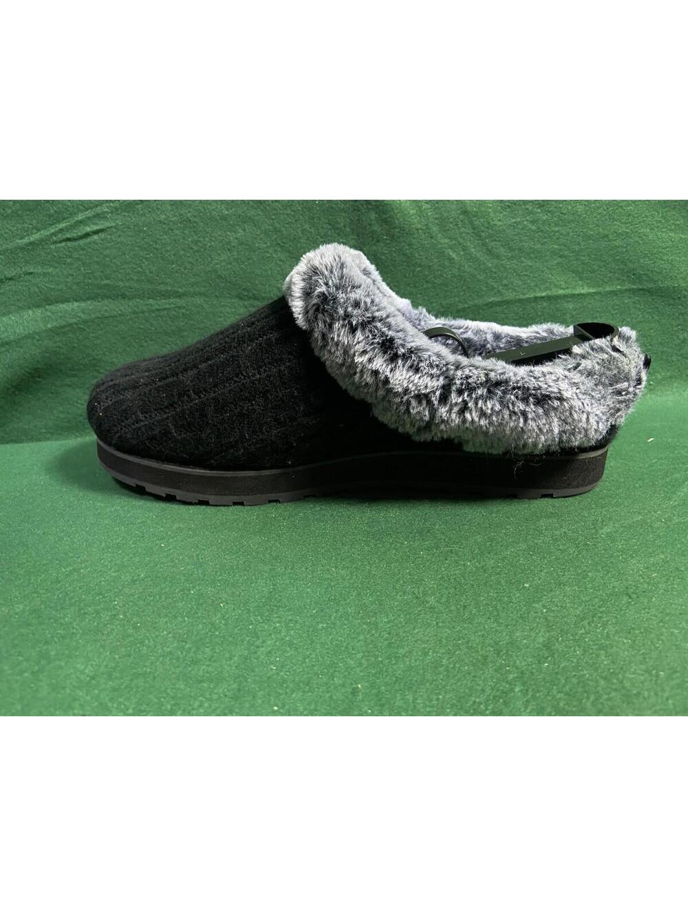Skechers Bobs Women's Size 9.5 Keepsakes Ice Angel Charcoal Slip On Shoes Furry - Picture 7 of 11